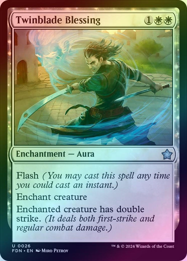 Twinblade Blessing (Foil) (FDN)
