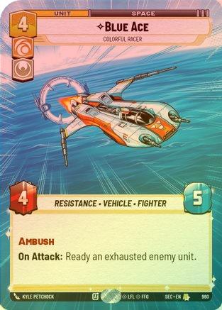 Blue Ace - Colorful Racer (Hyperspace Foil) - 960 - Rare (Foil)