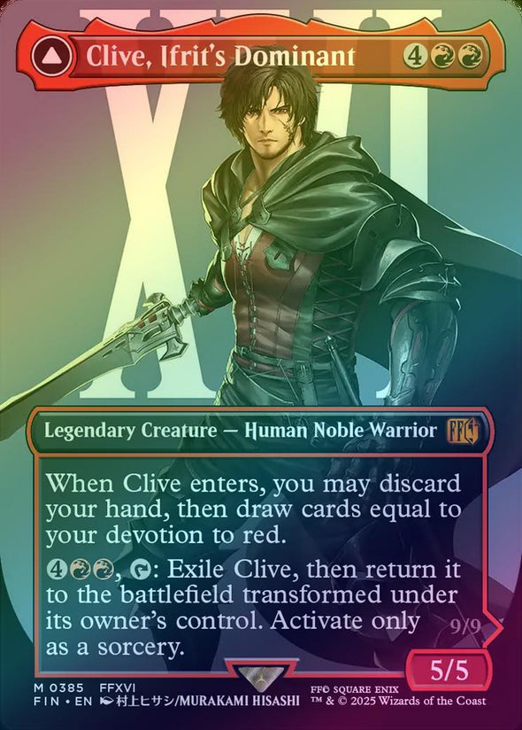 Clive, Ifrit's Dominant // Ifrit, Warden of Inferno - Borderless (Foil) (FIN)