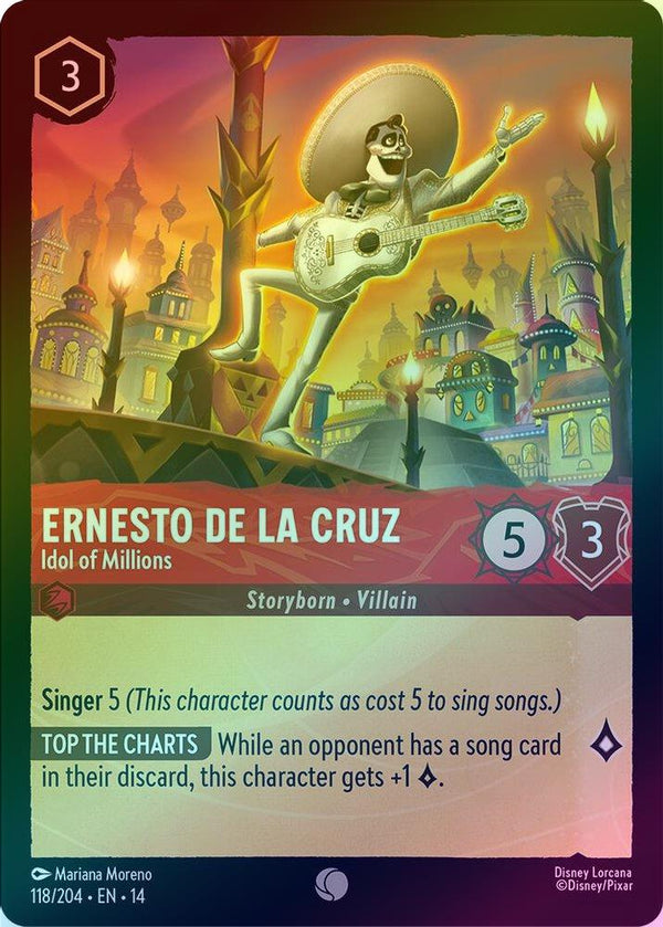 Ernesto de la Cruz (Idol of Millions) - 118/204 - Common (Foil)