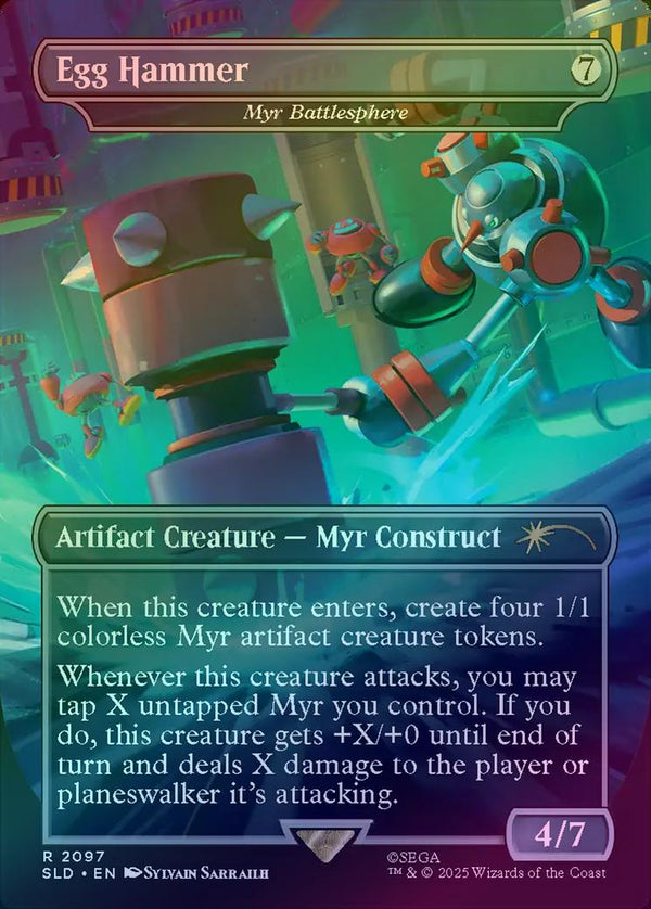 Egg Hammer // Myr Battlesphere - Secret Lair x Sonic: Turbo Gear (Rainbow Foil) (SLD)