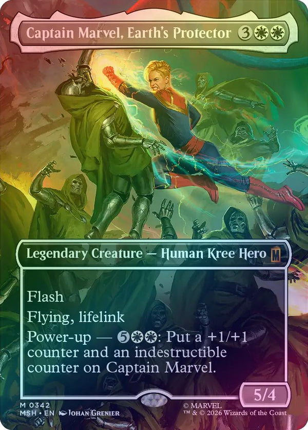 Captain Marvel, Earth's Protector - Borderless Scene (Foil) (MSH) (Pre-Order)