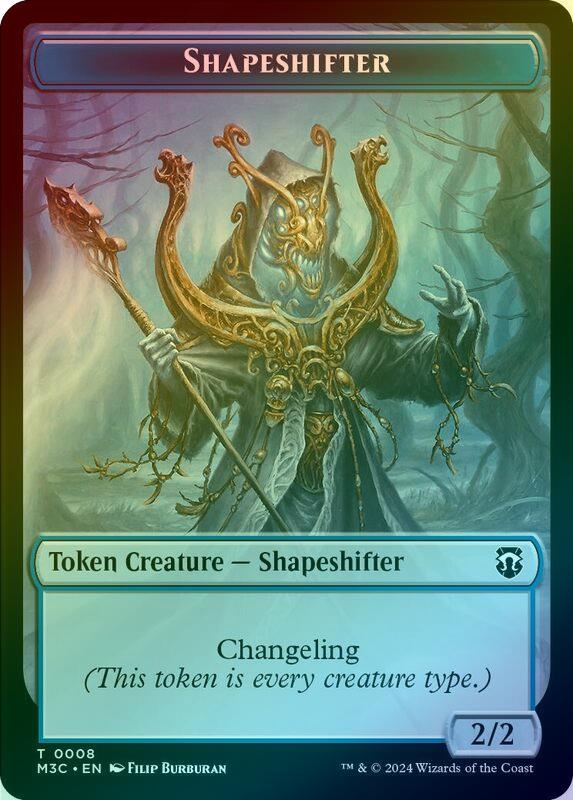 Beast (010) // Shapeshifter (008) Token (Ripple Foil) (TM3C)