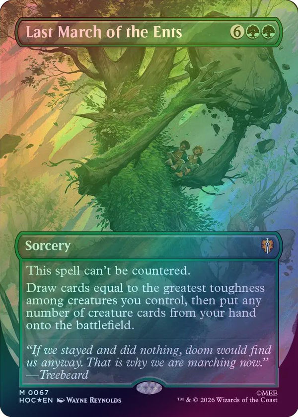 Last March of the Ents - Borderless (Surge Foil) (HOC) (Pre-Order)