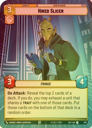 Hired Slicer (Hyperspace Foil) - 976 - Uncommon (Foil)