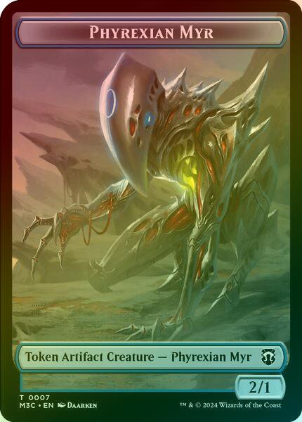 Phyrexian Myr // Servo Token (Ripple Foil) (TM3C)