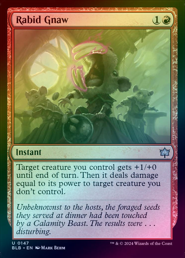 Rabid Gnaw (Foil) (BLB)