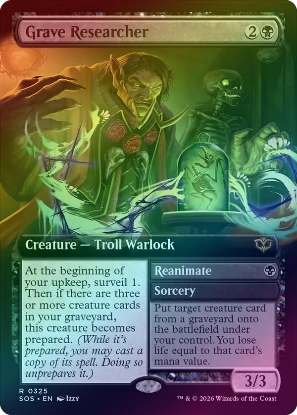 Grave Researcher // Reanimate - Extended Art (Foil) (SOS)