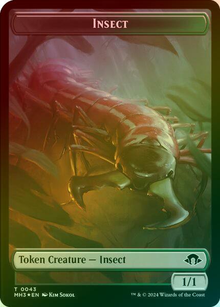 Insect (043) // Zombie Token (Ripple Foil) (TMH3)
