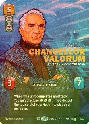 Chancellor Valorum - Civil Servant (Prestige Foil) - 1099 - Rare (Foil)