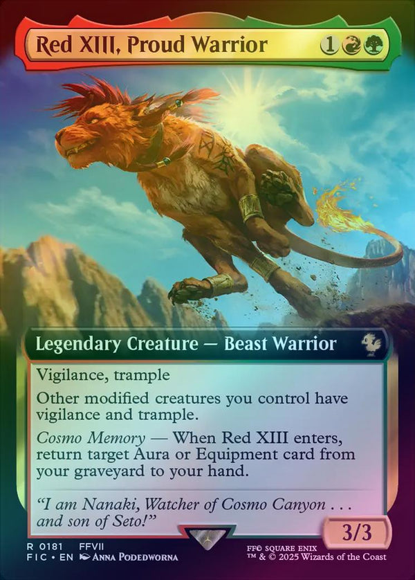 Red XIII, Proud Warrior - Extended Art (Foil) (FIC)