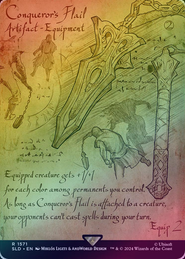 Conqueror's Flail - Assassin's Creed: Da Vinci's Designs (Rainbow Foil) (SLD)
