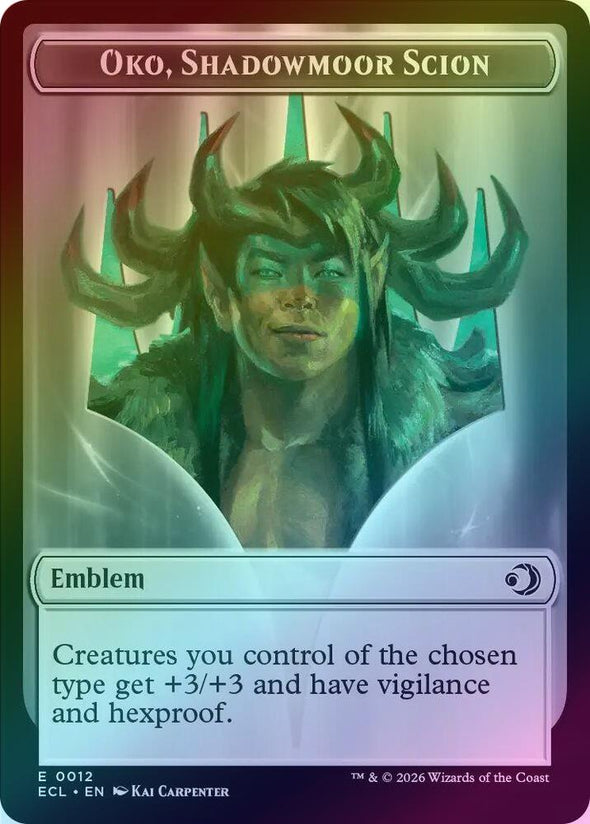Elk // Emblem - Oko, Shadowmoor Scion Token (Foil) (TECL)
