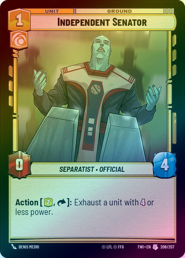 Independent Senator - 206/257 - Uncommon (Foil)