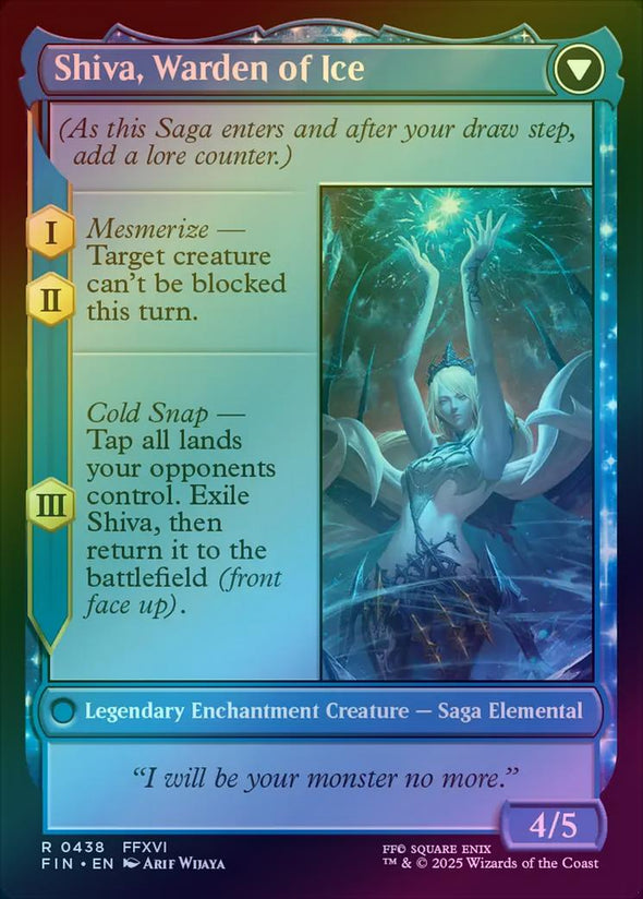 Jill, Shiva's Dominant // Shiva, Warden of Ice - Extended Art (Foil) (FIN)