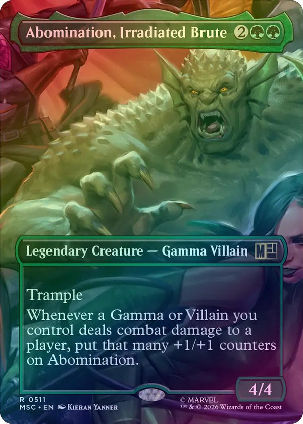 Abomination, Irradiated Brute - Borderless Scene: Villains Unleashed (Foil) (MSC) (Pre-Order)