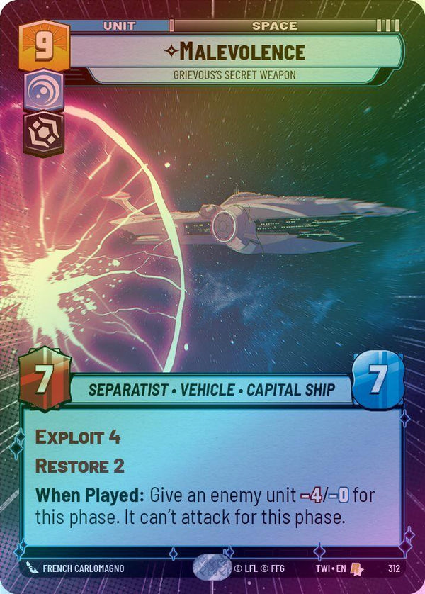 Malevolence - Grievous's Secret Weapon (Hyperspace) - 312 - Rare (Foil)