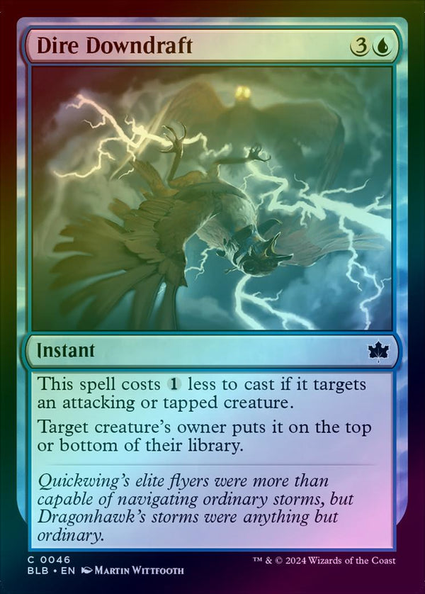 Dire Downdraft (Foil) (BLB)