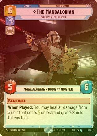 The Mandalorian - Wherever I Go, He Goes (Hyperspace) - 324 - Legendary (Foil)