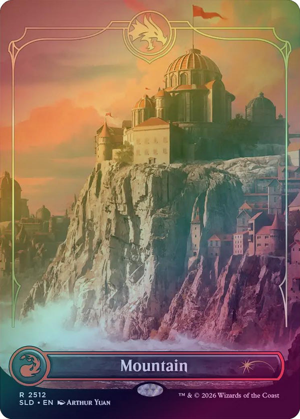 Mountain (2512) - D&D: Lands of the Forgotten Realms (Foil) (SLD)