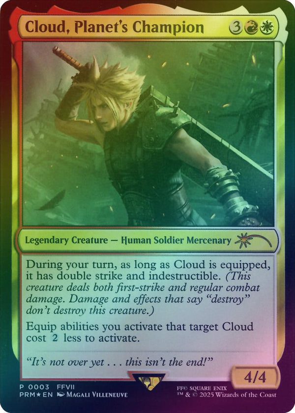 Cloud, Planet's Champion (Foil) (PMEI) (FFVII PRM 0004)