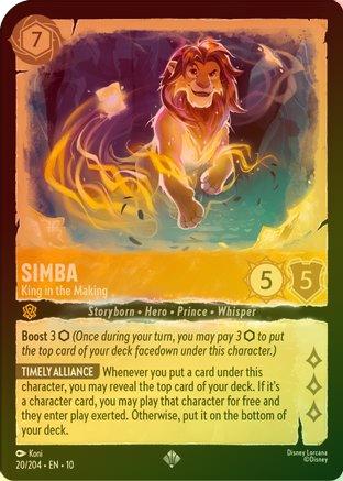 Simba (King in the Making) - 20/204 - Super Rare (Foil)