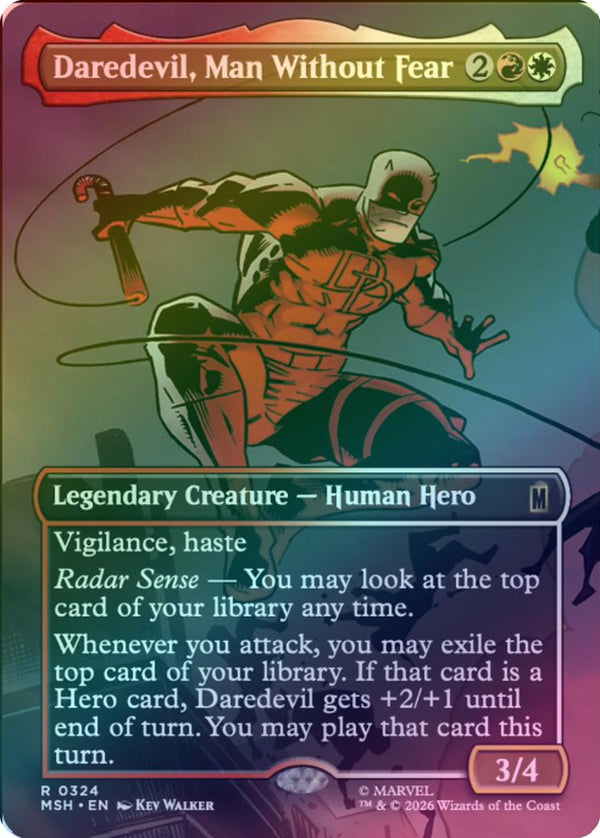 Daredevil, Man Without Fear - Borderless Scene (Foil) (MSH) (Pre-Order)