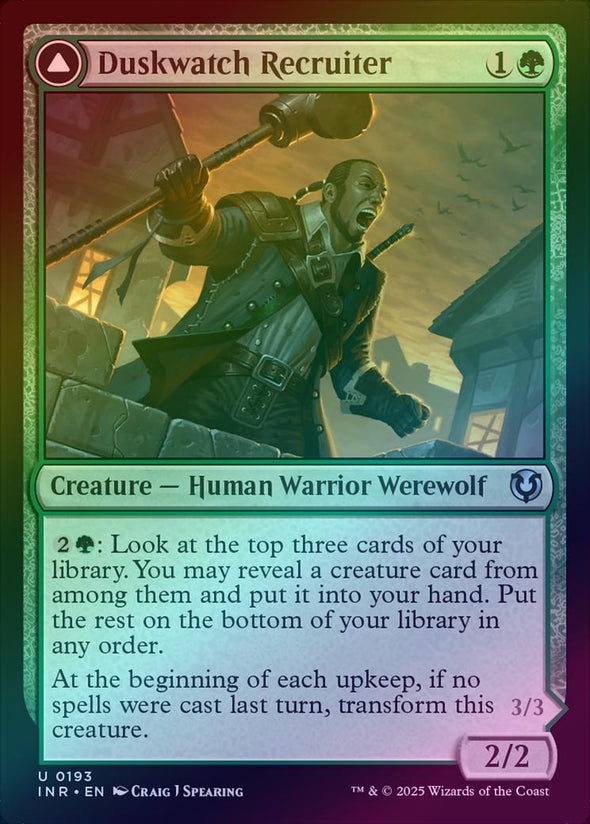 Duskwatch Recruiter // Krallenhorde Howler (Foil) (INR)