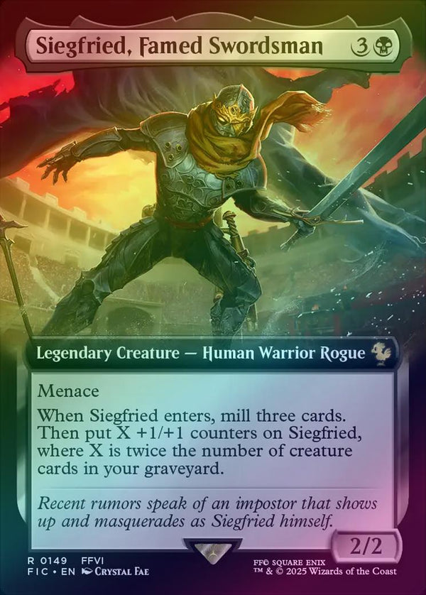 Siegfried, Famed Swordsman - Extended Art (Foil) (FIC)