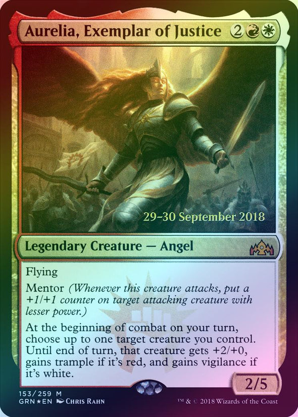 Aurelia, Exemplar of Justice - Prerelease Promo (Foil) (PGRN)