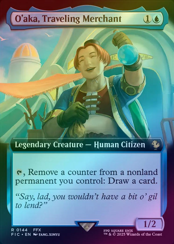 O'aka, Traveling Merchant - Extended Art (Foil) (FIC)