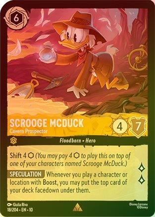 Scrooge McDuck (Cavern Prospector) - 18/204 - Rare (Foil)