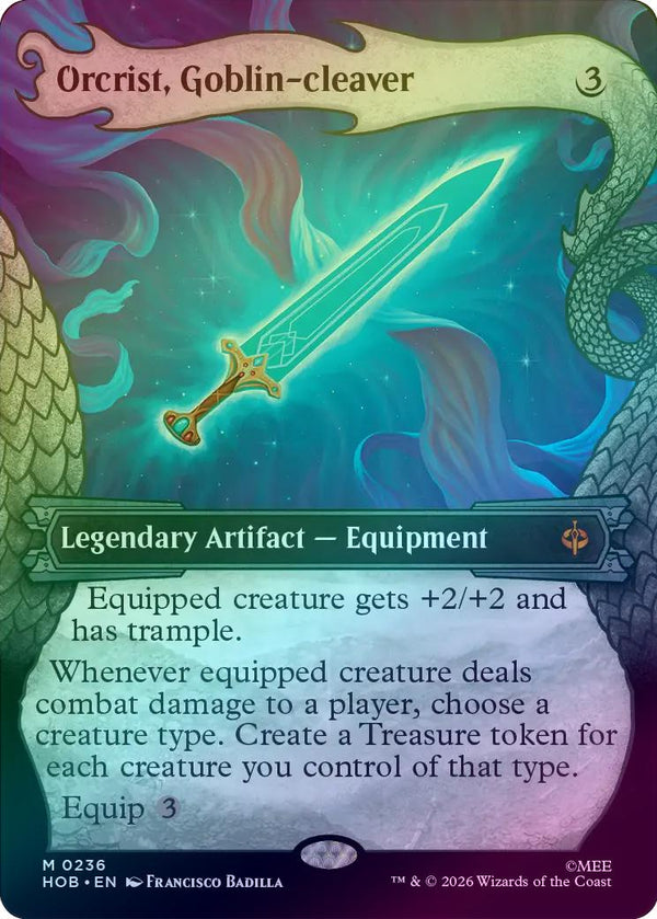 Orcrist, Goblin-cleaver - Dragon Hoard Frame (Foil) (HOB) (Pre-Order)