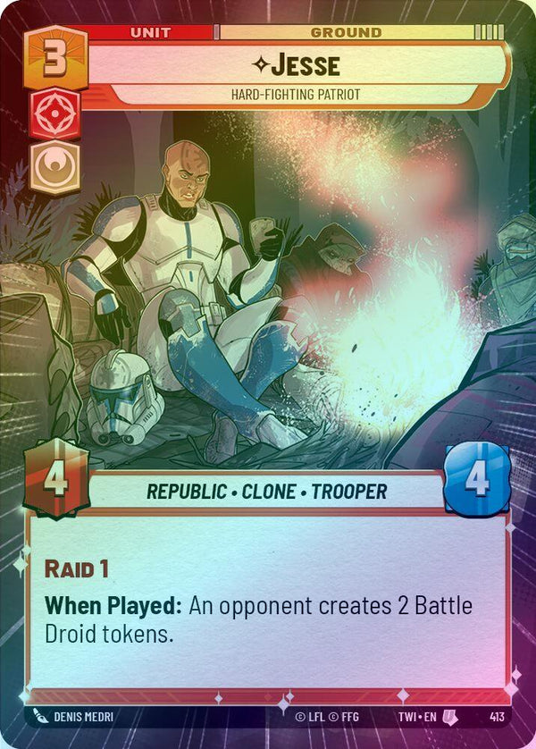 Jesse - Hard-Fighting Patriot (Hyperspace) - 413 - Uncommon (Foil)