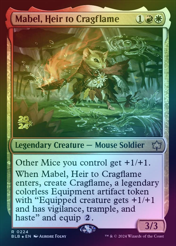 Mabel, Heir to Cragflame - Prerelease Promo (Foil) (PBLB)