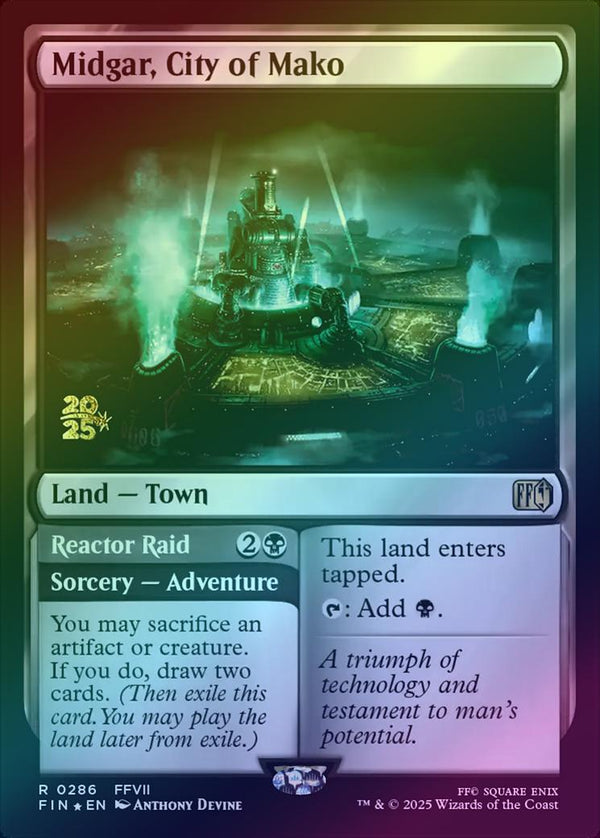 Midgar, City of Mako // Reactor Raid - Prerelease Promo (Foil) (PFIN)