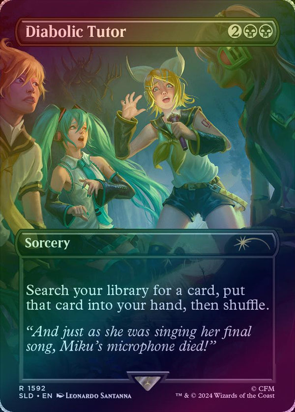 Diabolic Tutor - Hatsune Miku: Digital Sensation (Rainbow Foil) (SLD)