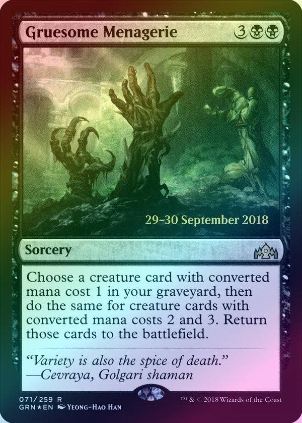 Gruesome Menagerie - Prerelease Promo (Foil) (PGRN)