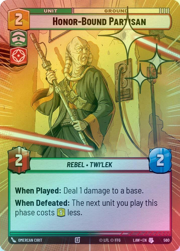 Honor-Bound Partisan (Hyperspace Foil) - 560 - Uncommon (Foil)