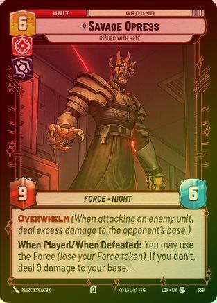 Savage Opress - Imbued With Hate - 639 - Uncommon (Foil)