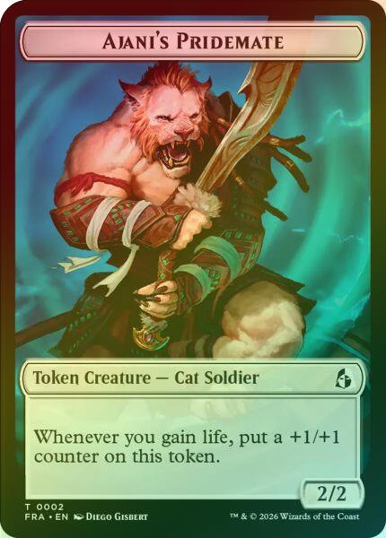 Ajani's Pridemate // Ajani Resolute Token (Foil) (Pre-Order) (TFRA)