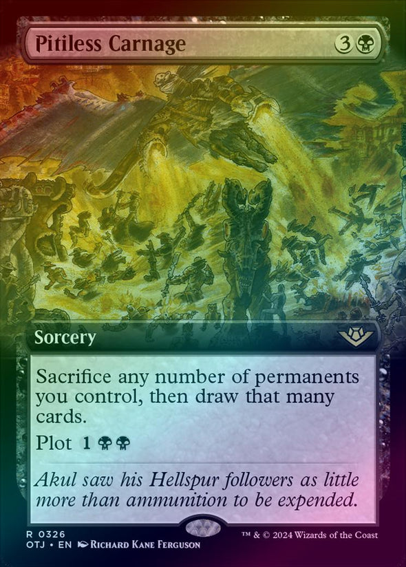 Pitiless Carnage - Extended Art (Foil) (OTJ)