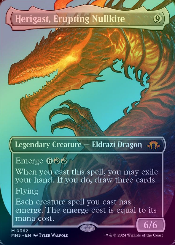 Herigast, Erupting Nullkite - Borderless (Foil) (MH3)