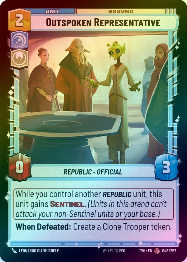 Outspoken Representative - 043/257 - Common (Foil)