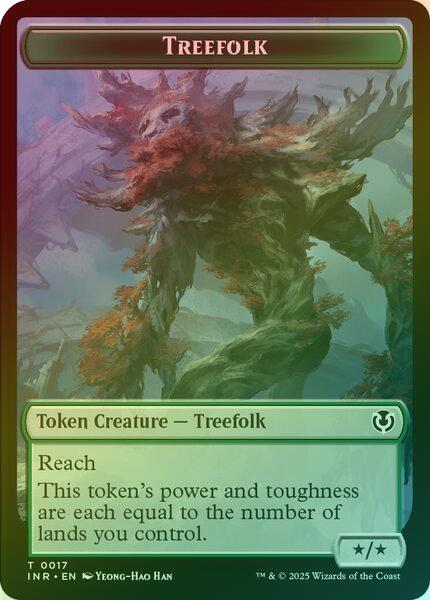 Treefolk // Emblem - Wrenn and Seven Token (Foil) (TINR)