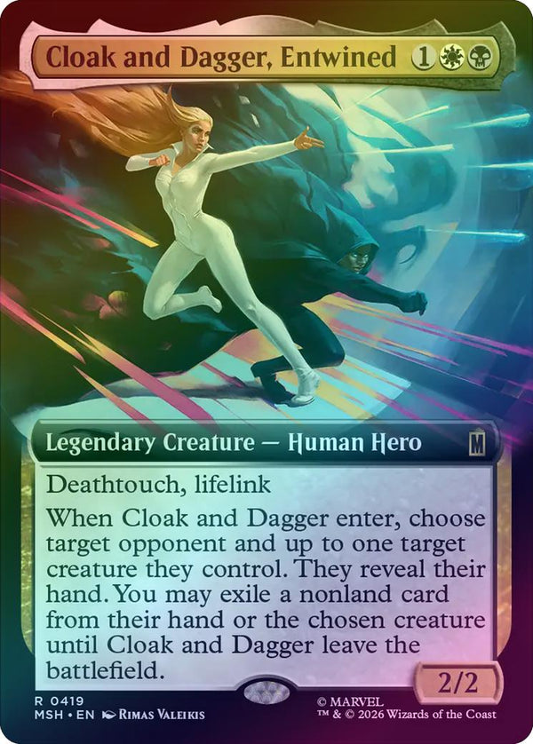 Cloak and Dagger, Entwined - Extended Art (Foil) (MSH) (Pre-Order)