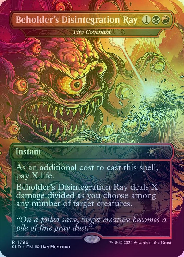 Beholder's Disintegration Ray // Fire Covenant - Death is in the Eye of the Beholder II (Rainbow Foil) (SLD)