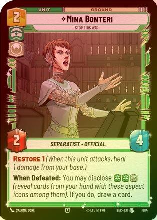 Mina Bonteri - Stop This War (Foil) - 604 - Uncommon (Foil)
