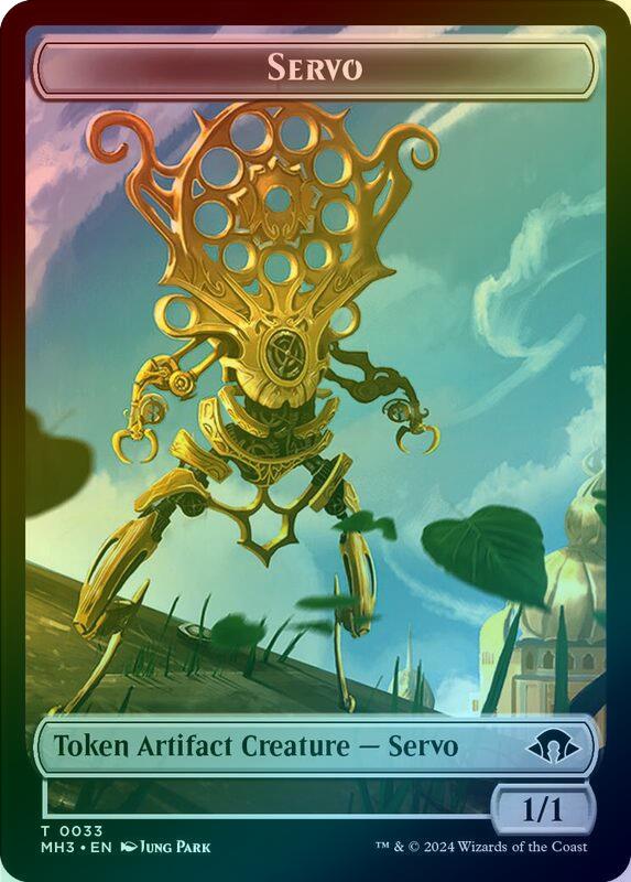 Phyrexian Myr // Servo Token (Ripple Foil) (TM3C)