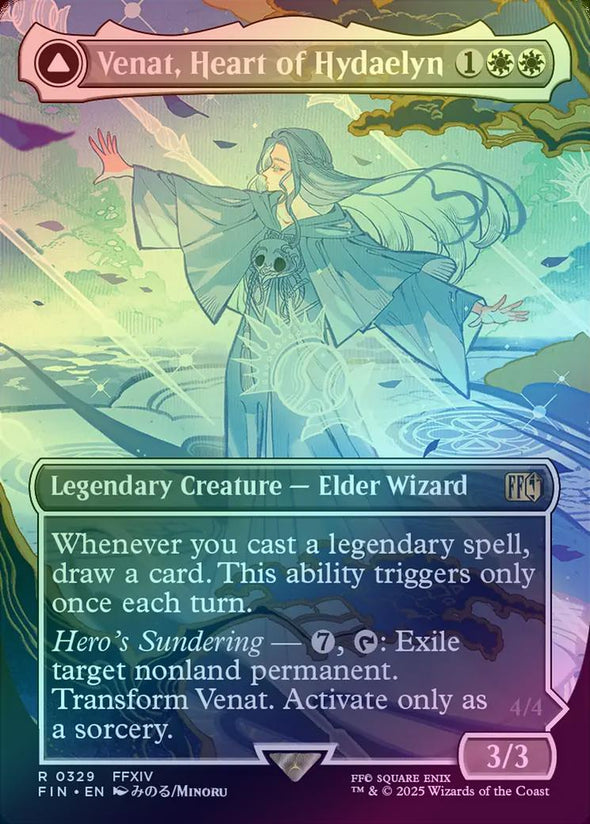 Venat, Heart of Hydaelyn // Hydaelyn, the Mothercrystal - Borderless (Foil) (FIN)